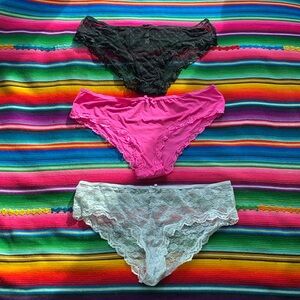 Lot Of 3 Smart & Sexy Lingerie Lace Mesh Underwear Panties